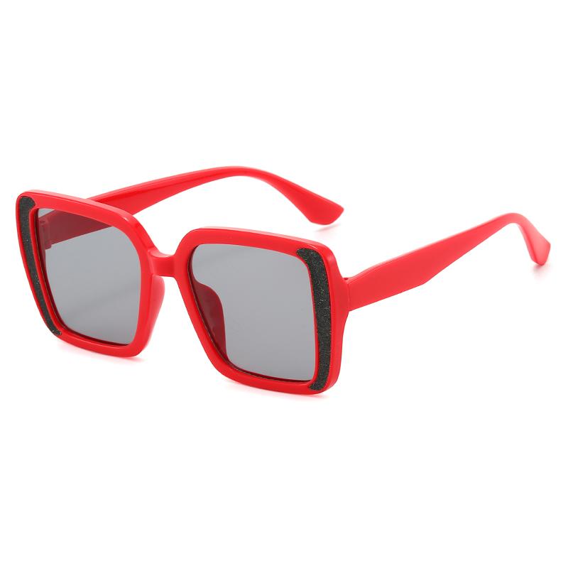 Children Ultraviolet Protection Square Sunglasses Glitter Decoration Fashion Girls Boys Outdoor Beach Sunscreen Sun Glasses