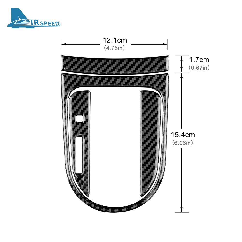Real Soft Carbon Fiber Sticker For Ford Mustang 2015 2016 2017 2018 2019 2020 2021 2022 Car Gear shift Panel Trim Accessories