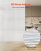 3D Wall Panels 12-Pack 19.7x19.7'' PVC 32 Sq.Ft Coverage Wave Matte White