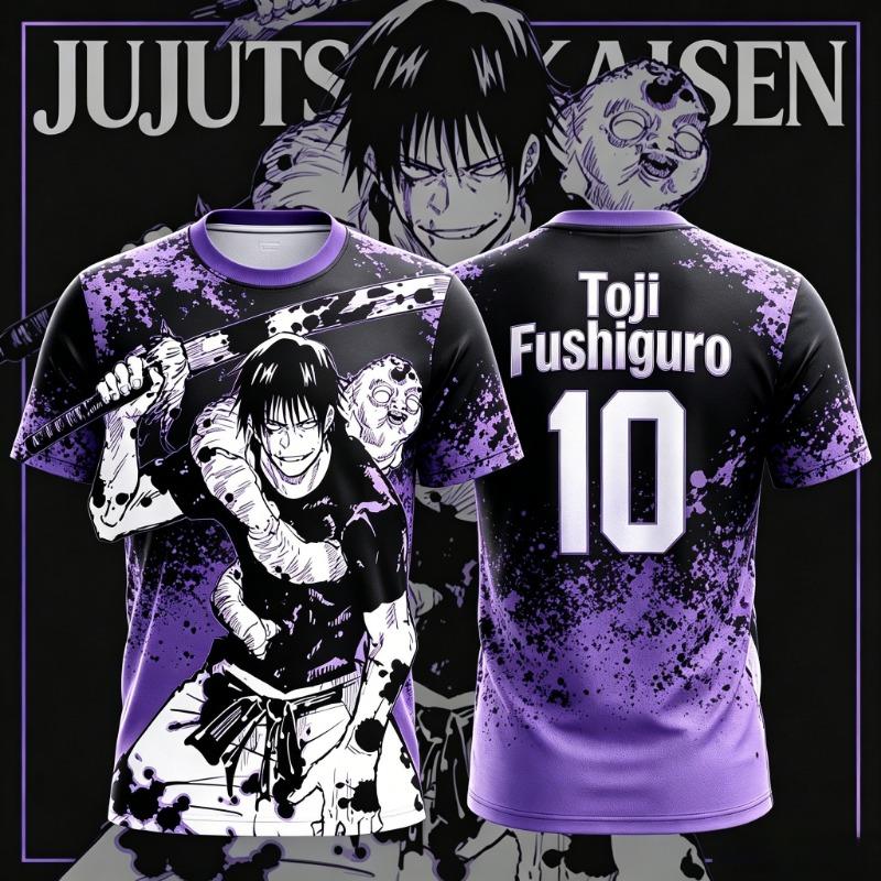 2026 Новый JUJUTSU KAISEN №10 №7 Тодзи Фусигуро Аниме Футболка Взрослая Мужская 3D Печать Специальная Футболка-Джерси Футболка Детская Y2k