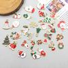 38Pc Christmas Style Small Pendant Christmas Earrings Pendant Diy Jewelry Accessories Santa Claus Snowman Bell Pendant Necklace