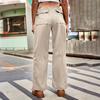 YYFS Women's Fashion Casual Solid Color Print Loose Trousers Pants & Capris