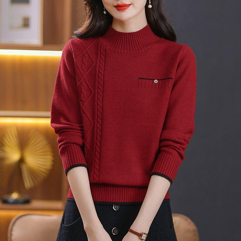 Модный свободный кашемировый женский свитер осень-зима мягкий теплый длинный рукав однотонный джемпер вязаные свитера для женщин пуловеры топы