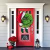 New Grinch Green Monster Plush Christmas Wreath Adorned Festive Holiday Decoration