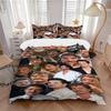 3Pcs Facial Expressions Collage Bedding Set Quilt Cover Pillowcase Home Christmas Xmas Halloween Gift 1 Duvet Cover 2 Pillowcase M924412
