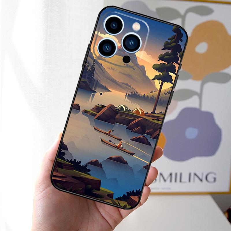 Чехол для телефона Nature Camping Art для iPhone 13 12 11 Pro Max 13 Mini X XR XS Max 7 8 Plus SE 2020 задняя крышка