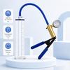 Sex Toys Vacuum Pump Trainer with Clear Acrylic Measuring Cylinder Blue Hose Metal Pressure Gauge and Air Control Handle