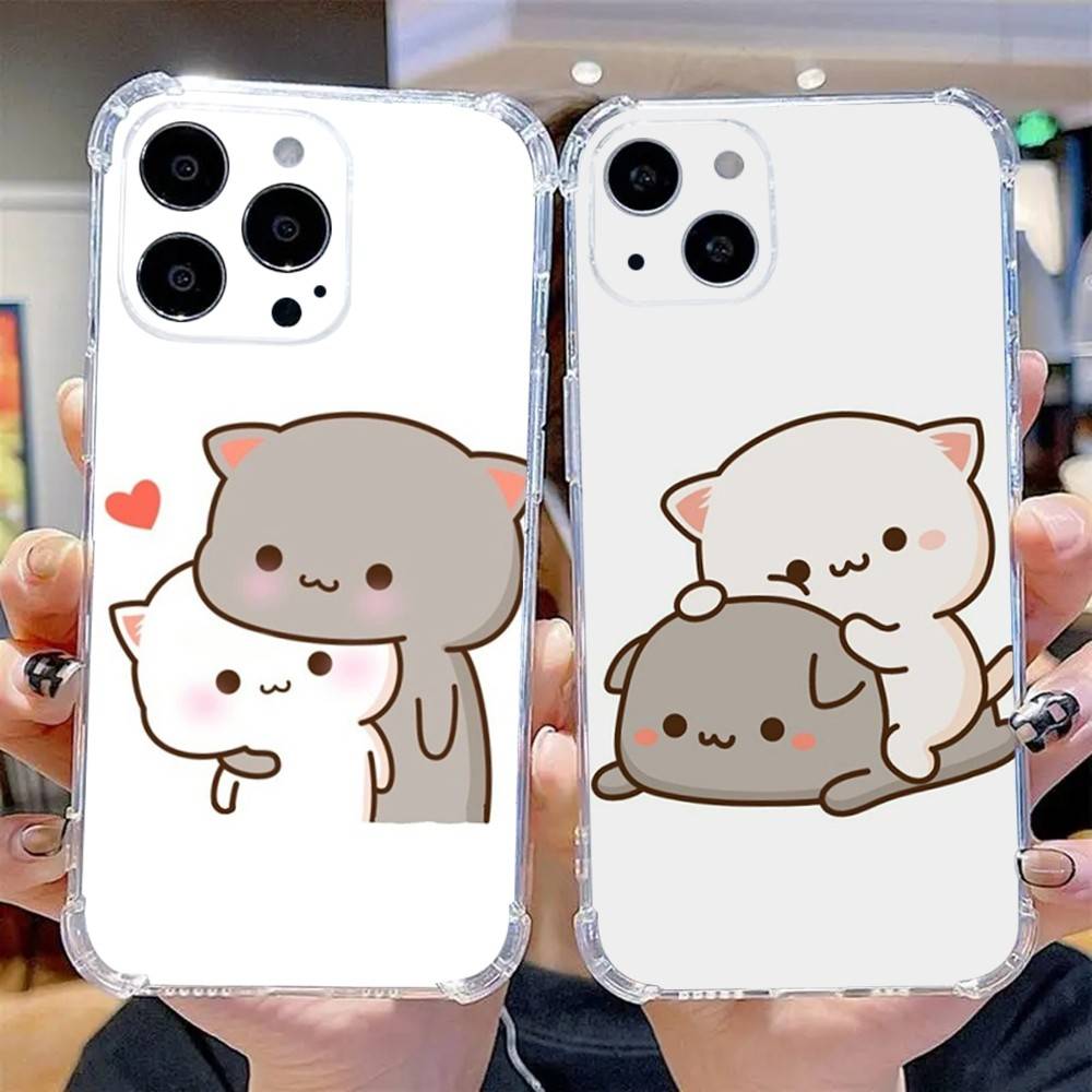 Милый Чехол для Телефона BuBu DuDu Для iPhone 16,15,14,13,12,11 Pro,Max,Plus,X,XS,XR,SE,Mini Прозрачный Силиконовый Мягкий