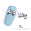 2 Pieces 3D Silver Nail Art Jewelry Japanese Nail Decoration High Quality Zircon Crystal Manicure Zircon Diamond Amulet