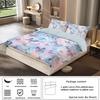 3pcs watercolor purple butterfly printed bedding set, soft and comfortable, for women bedroom, queen, king and twin bed