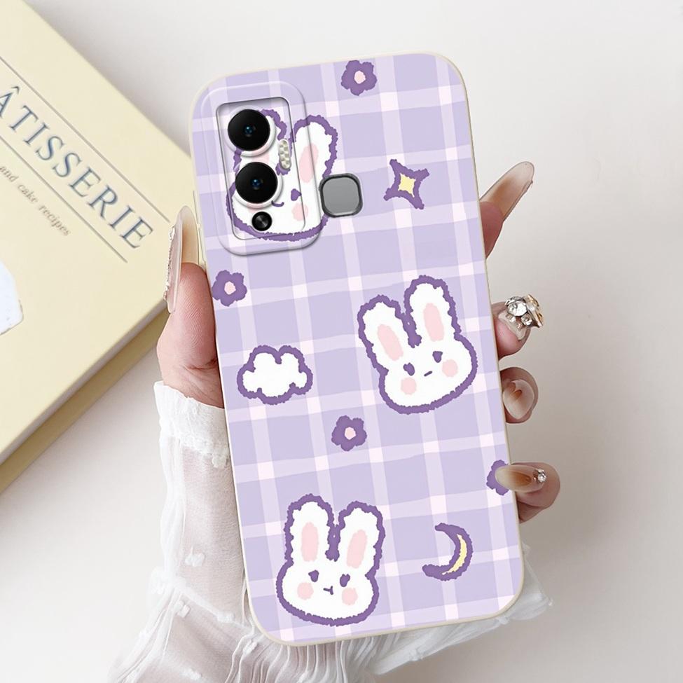 For Infinix Hot 12 Play Case Silicone Cute Fashion Butterfly Love Painted For Cover Inifnix Hot 12 Play Phone Case X6816 X6816C