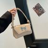 2025 Solid Color Summer New Simple Fashion Bow Casual Commuting French Underarm Shoulder Messenger Bag Bag Women