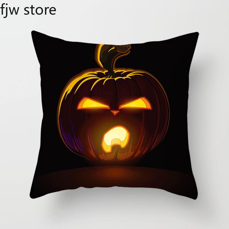 Halloween Decoration Pillowcase Pumpkin Ghost Face  Party  Sofa Cushion Cover Bedroom Home Decor 45x45cm