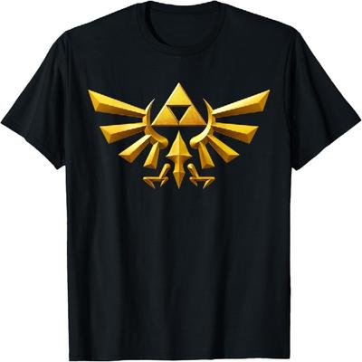 Футболка Nintendo Zelda Герб Хайрула Iconic Золотая Трифорс Футболка
