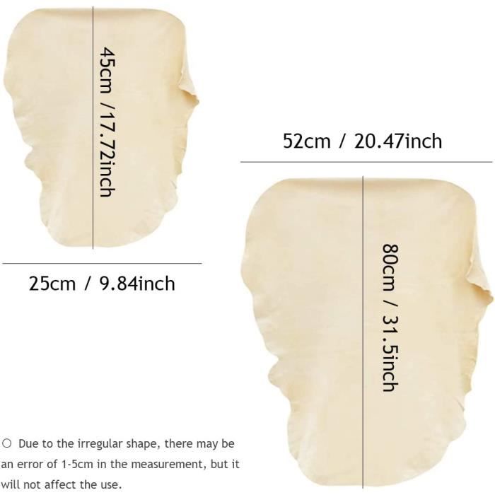 Chiffon D Entretien Pour Auto Et Moto - Nettoyage Cuirqiundar 3 Pcs Peau Chamois Voiture Naturelle Cuir Le La
