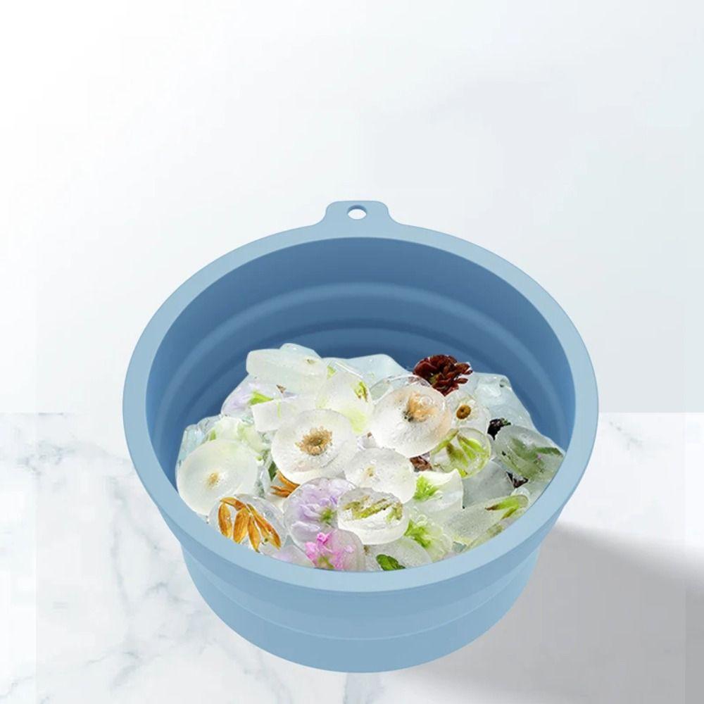 Новая складная миска для ледяной ванны для лица, силиконовая, со встроенным лотком для льда, портативный ледяной таз, миска для погружения лица для женщин, девушек