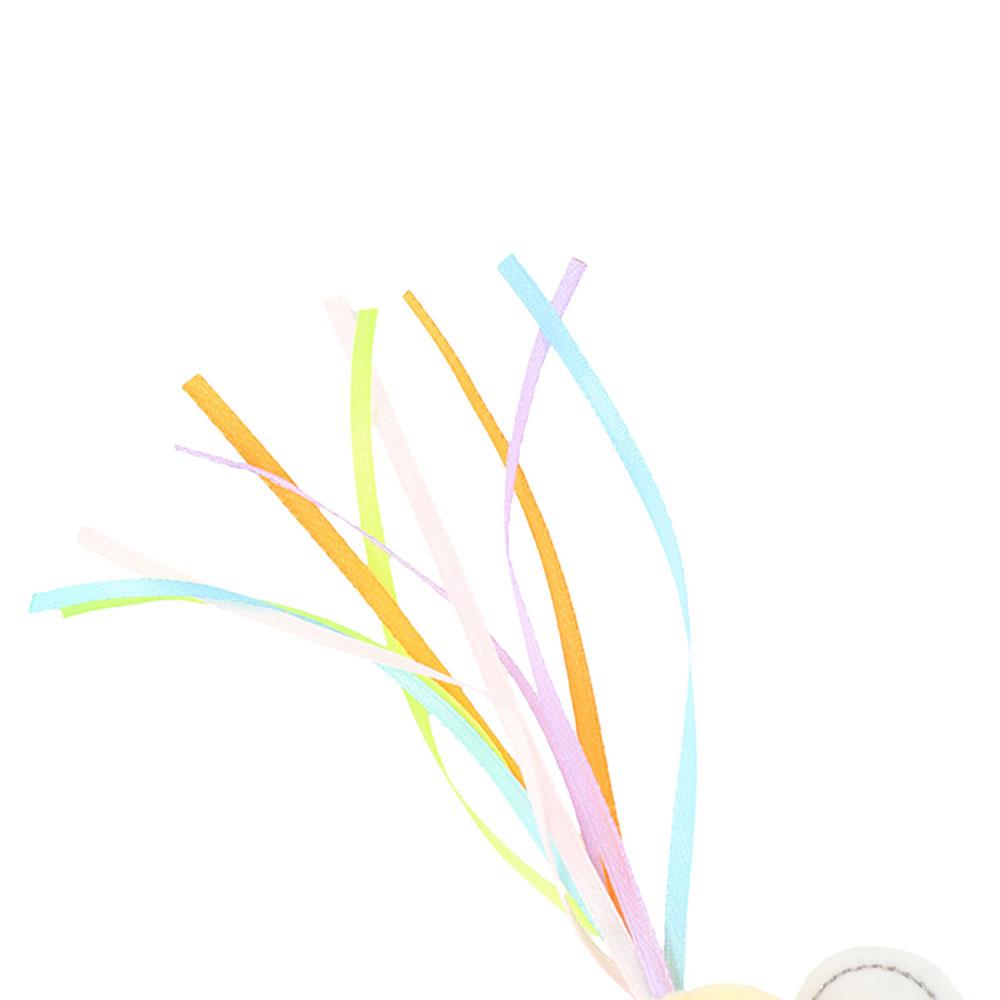 Colorful Cat Teaser Wand Plush Bee Cat Wand Interactive Toy Kitten Teasing Stick For Cats Kitten