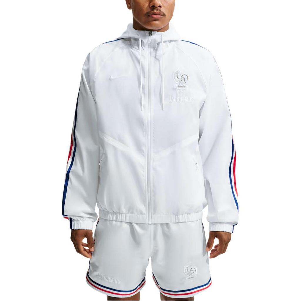 Nike Франция x Jacquemus Тренировочная куртка-бомбер White Мужская Верхняя одежда IH1614-100