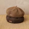 Осенне-зимний плотный шерстяной берет женский однотонный универсальный для лица маленькая тыковка шляпа литературная и ретро painter hat восьмиугольная шляпа