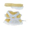 Niannyyhouse 10cm Plush Clothes, Maid Outfit, Headwear, Apron, Dress, Dress-Up, Cotton Doll, Accessories (Yellow)