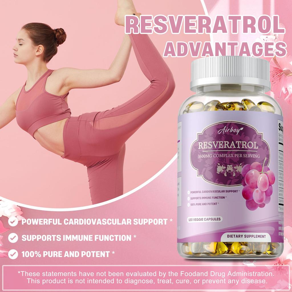 Airboy - Resveratrol Complex Capsules - 1600 mg - Antioxidant