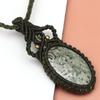Яшма макраме ручная работа ожерелье драгоценные камни ювелирные изделия нить 20-36''реклама кулон