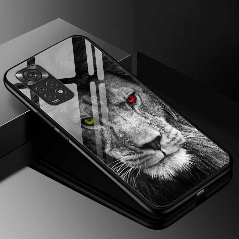For Xiaomi Redmi Note 11s Case Tempered Glass Fashion Cover for Redmi Note 11 Pro 5G Global Note11 Case, 9s 10s Bumper Note11s