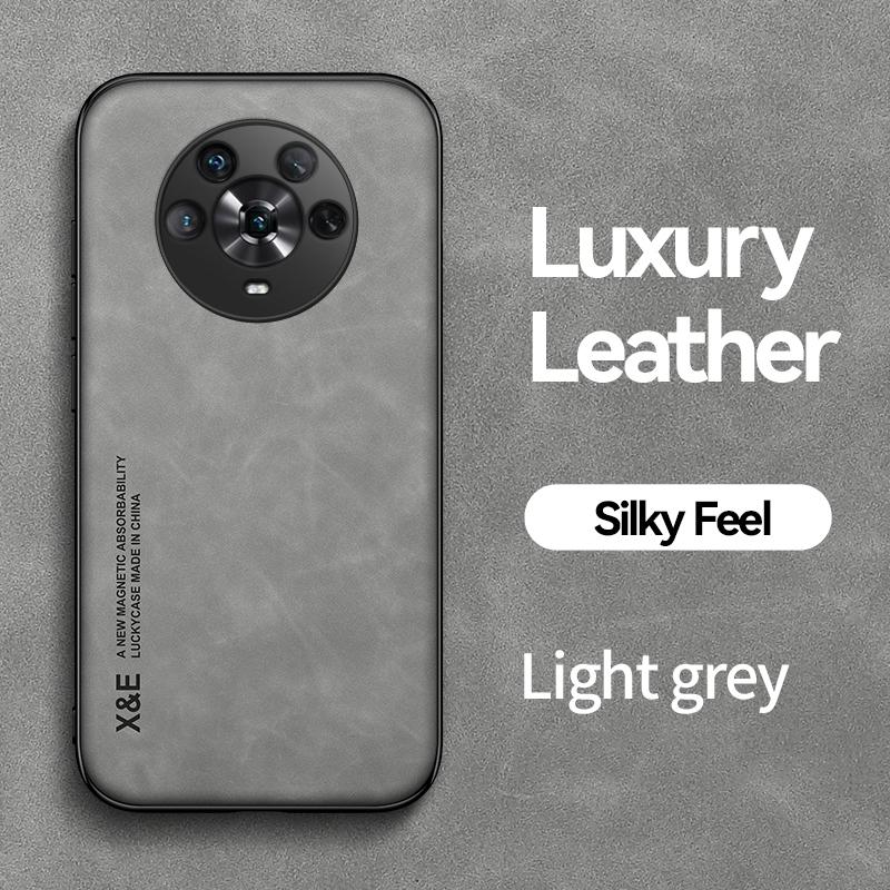 KEYSION Luxury Leather Case for HONOR Magic 4 Pro 5 Pro Soft Silicone Shockproof Phone Back Cover for Huawei Honor Magic5 Pro 5G