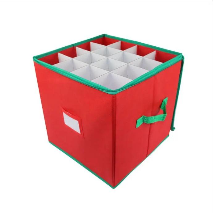 Christmas Tree Ornament Storage Box, a Storage Box With Dividers for Christmas Decorations, Can Hold Up to 64 Holiday
