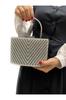 Women's Stylish and Useful Evening Dress Bag Women's Silver Triangle Patterned Evening Bag