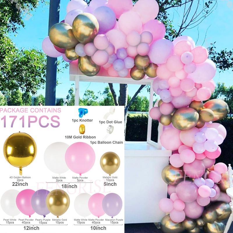 Розовый комплект арки из воздушных шаров, воздушный шар, гирлянда с бантом, воздушные шары, свадебный декор, детский душ для девочек, день рождения, взрослый, девичник, воздушный шар