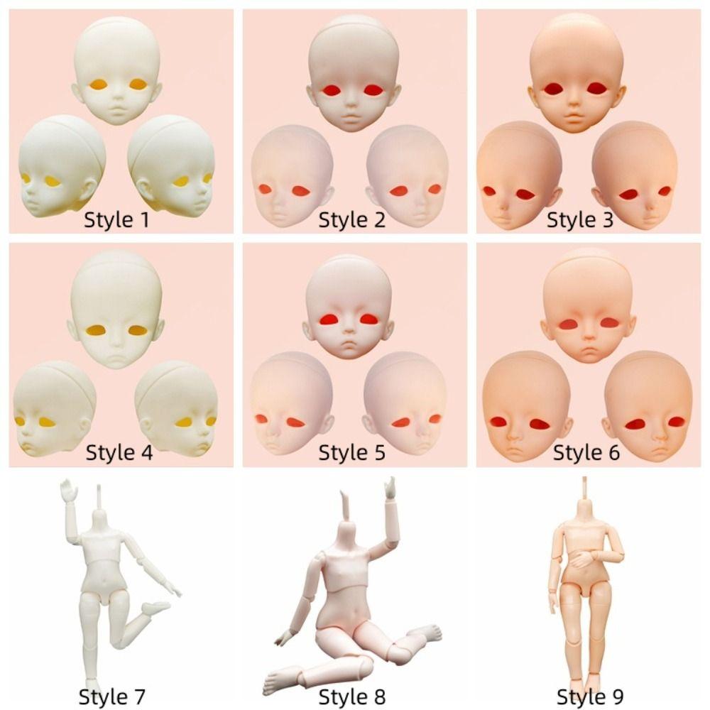 Multi Joints 1/6 Bjd Body Without Makeup Dolls Body Birthday Gift Doll's Head Diy Handmade