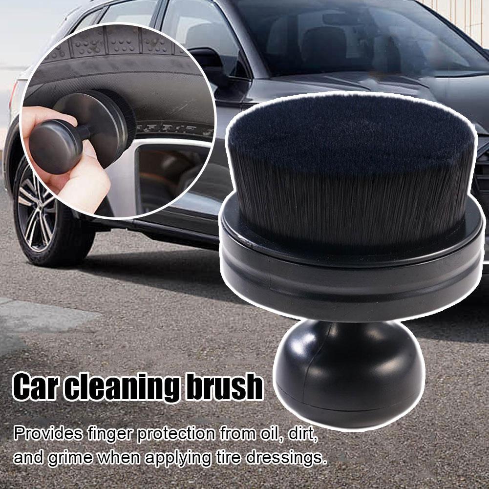 Universal Car Tire Tool Crevice Dust Removal Artifact Brush Seal Design With Cover High Density Portable Car Brush Styling