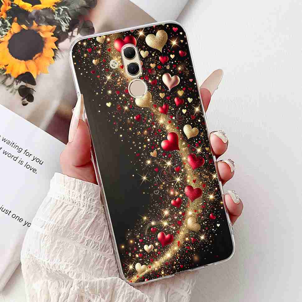 For Huawei Mate 20 Lite 6.3" Case SNE-AL00 Cute Cat Soft Silicone Cover For Huawei Mate 20Lite SNE-LX1 Colorful Butterfly Shell