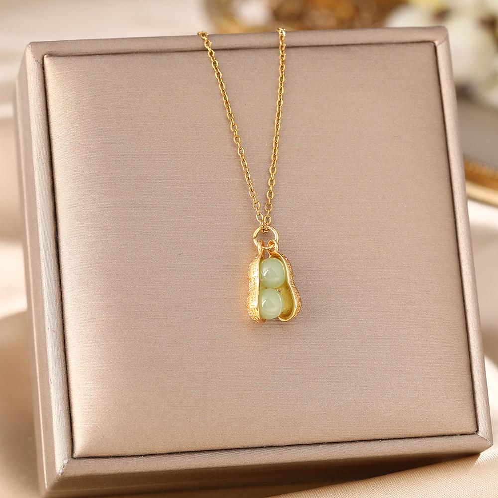 Japan and South Korea Simple Popular Wind Titanium Steel Necklace Female Niche Exquisite Internet Celebrity Zircon Clavicle Chain High-end Jewelry