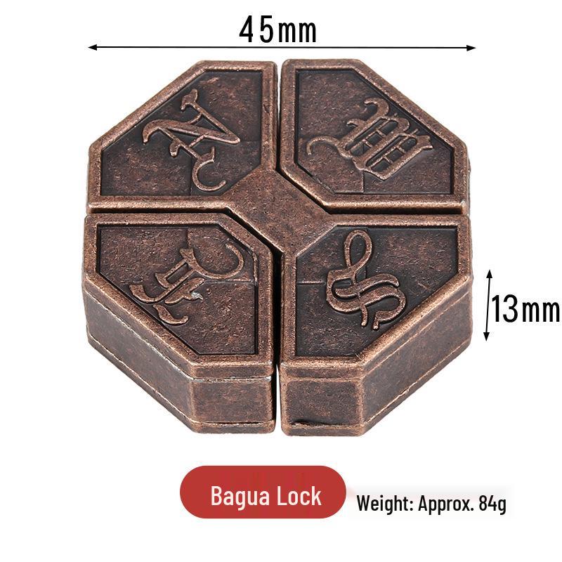 Замок Конгмин 9 звеньев IQ-пазл - Образовательная игрушка из цинкового сплава для взрослых и детей