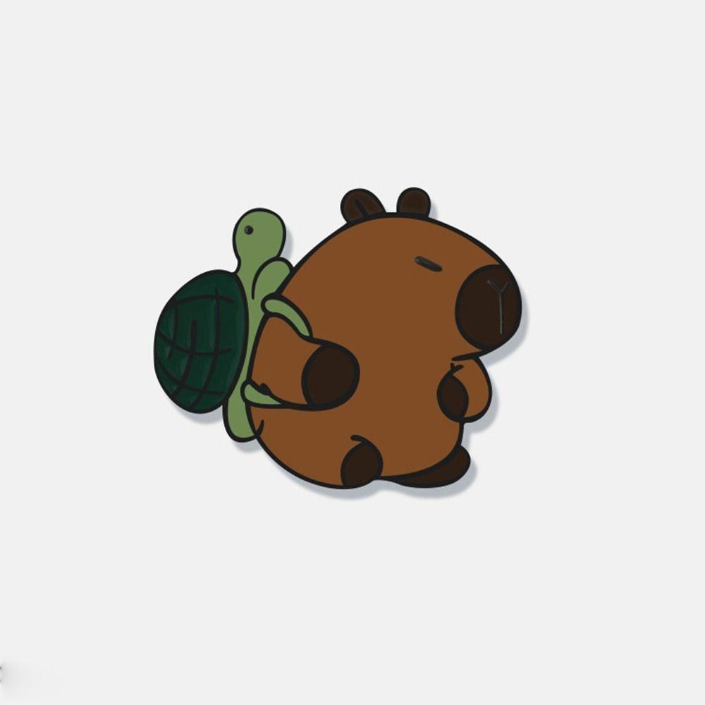 Мультяшная брошь, значок из сплава, металлическая пряжка, значок, брошь в виде капибары, брошь в виде животного, симпатичное украшение для школьного рюкзака, аксессуары для рюкзака