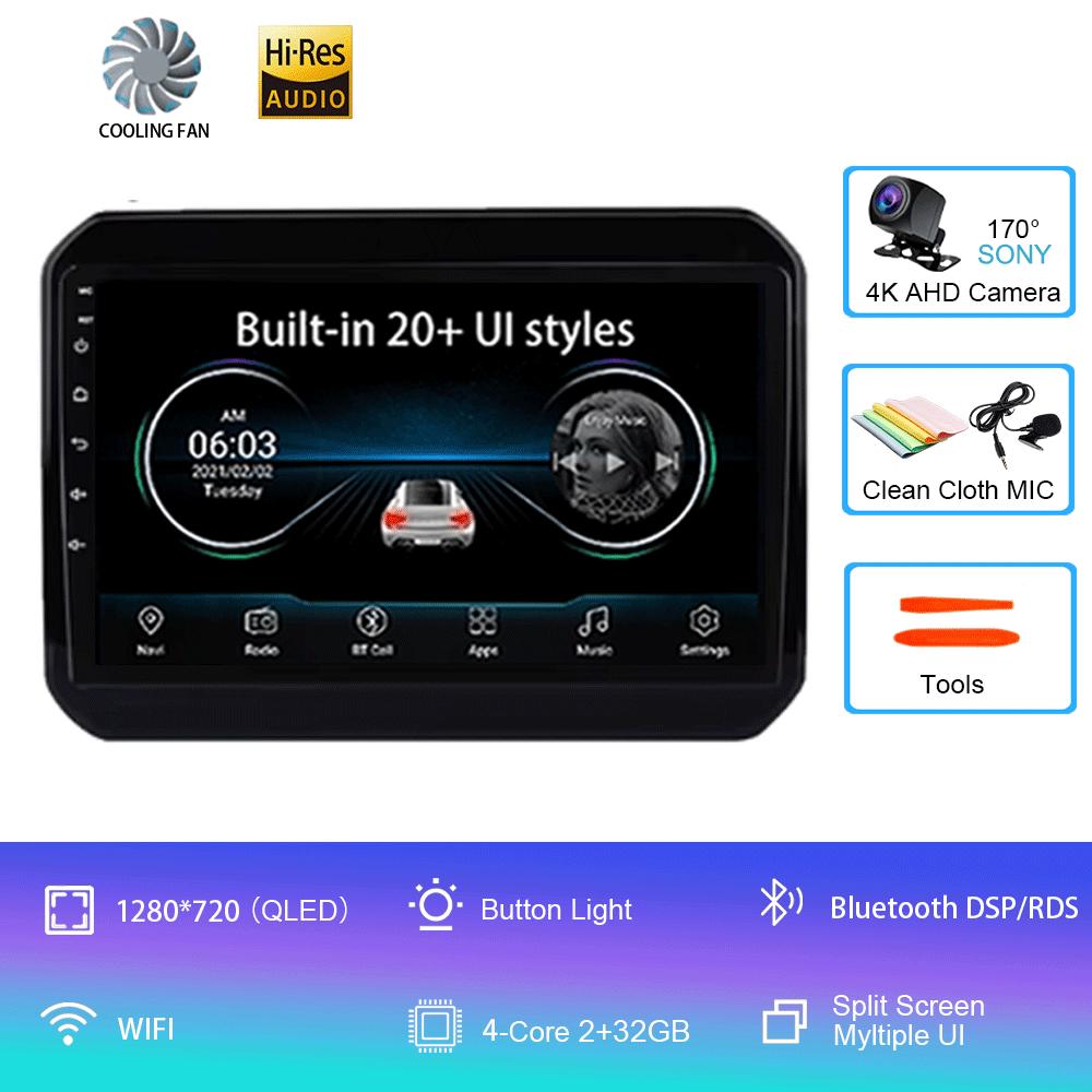 Для Suzuki Ignis 2016 2017 2018 2019 2020 9-дюймовый автомобильный радиоприемник, стереоприемник, IPS, автомультимедиа, видеоэкран, 2 Din, без DVD-монитора, GPS