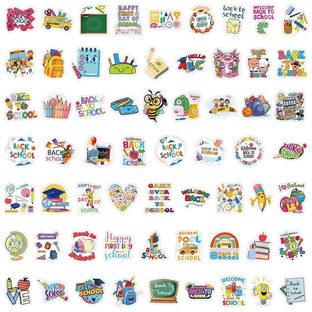 60 Новых Граффити Наклеек Снова в Школу Украсьте Чемодан Мобильный Телефон Персонализированные Наклейки