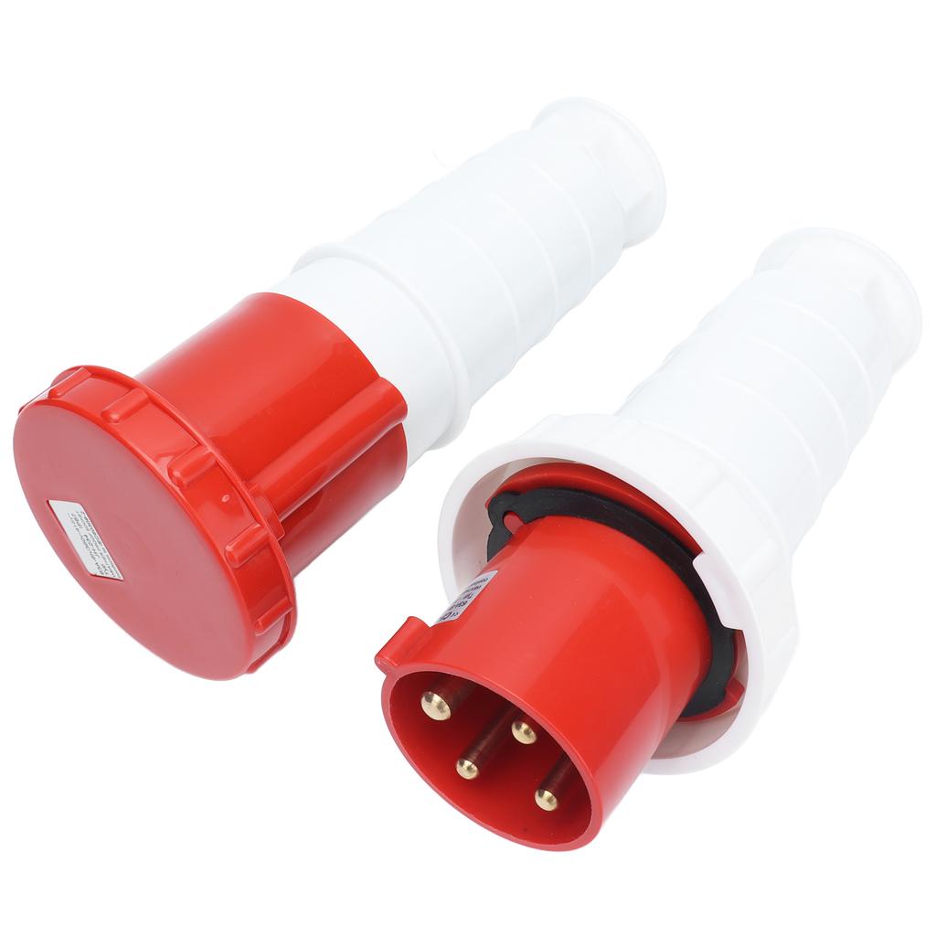 Промышленная вилка розетка 3 фазы 4 контакта IP67 водонепроницаемый авиационный разъем 380В415В 63А 3P+E