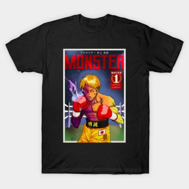 Asian Size Cotton Unisex Tshirt Print T-shirt Naoya Monster Manga Cover T-shirt No-Cut Print Regular Fit