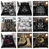 Black Cool Duvet Cover Bedding Suit Single Double Queen King Gift