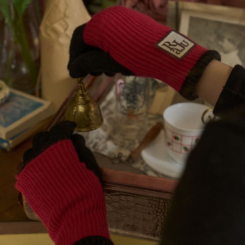 RaJu Двухцветные перчатки-грелки_5 цветов