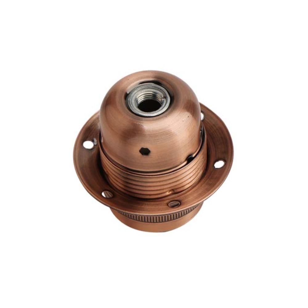 E27 Metal Lamp Holder Polished Finish Bulb Base Durable Screw Socket Adapter For Lighting Fixture