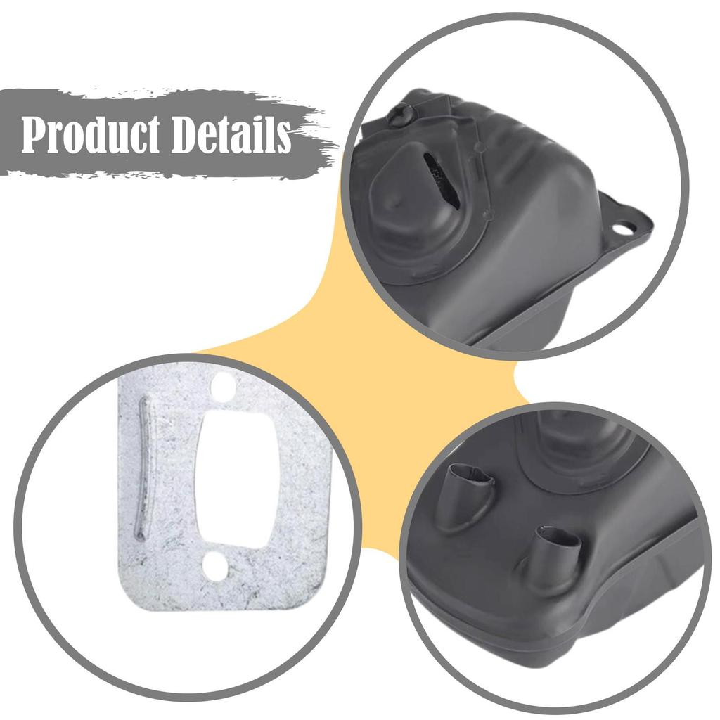 Metal Chainsaw Muffler Exhaust Assembly Easy Install Accessory Kit for 550XP 545 Chainsaw
