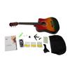 38 Inch Acoustic Guitar Starter Kit 6 Strings Wooden Guitar for Beginner Practice Band Performance