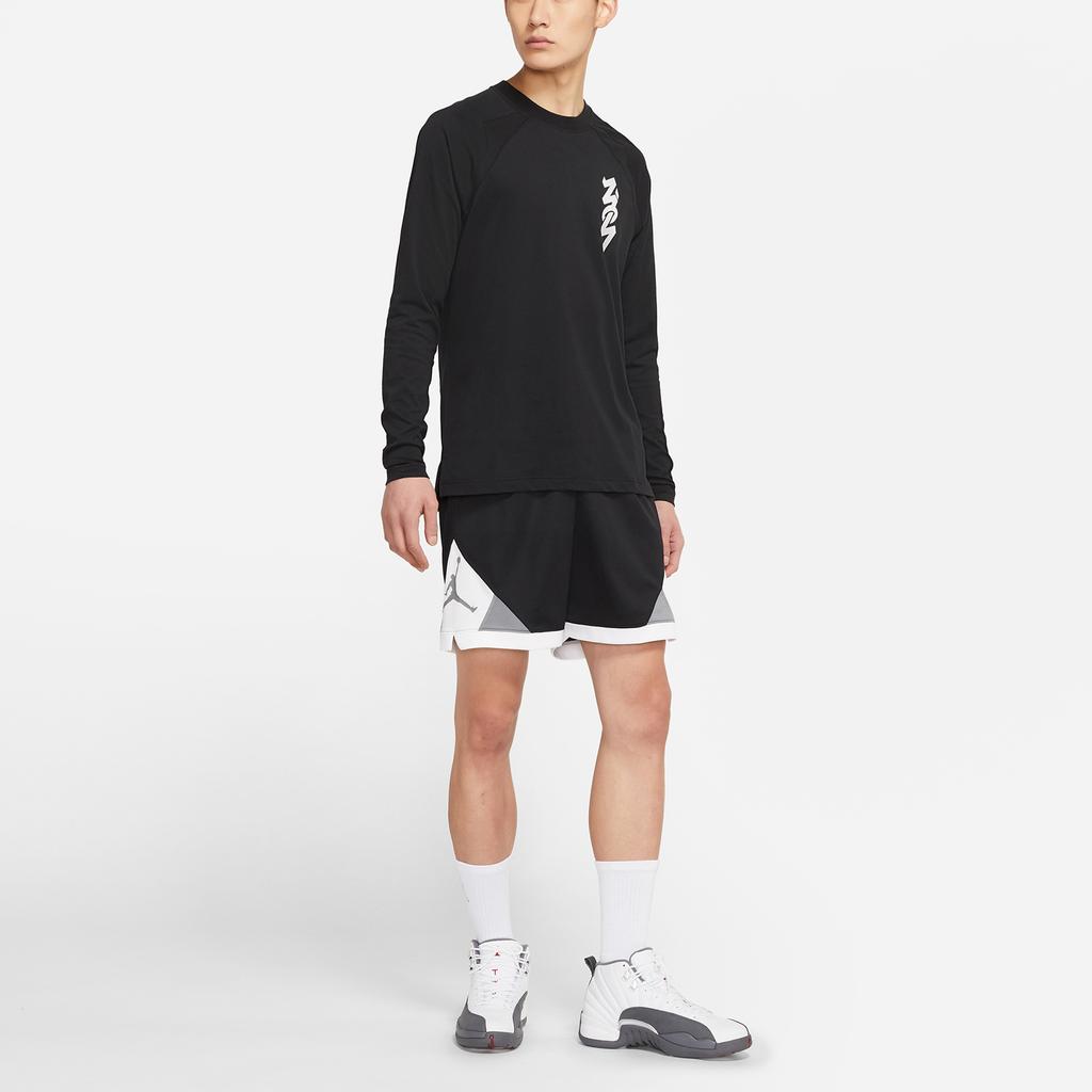 Jordan ZION SHOOTING SHIRT T Shirts Men's Black Crew Neck Moderate Straight Fit DH0589-010