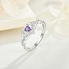 Fine Jewelry Rings Cubic Zirconia Luxury Wedding Rings for Women Fashionable Colored Zircon Inlaid Heart-shaped Hollow Thin Ring