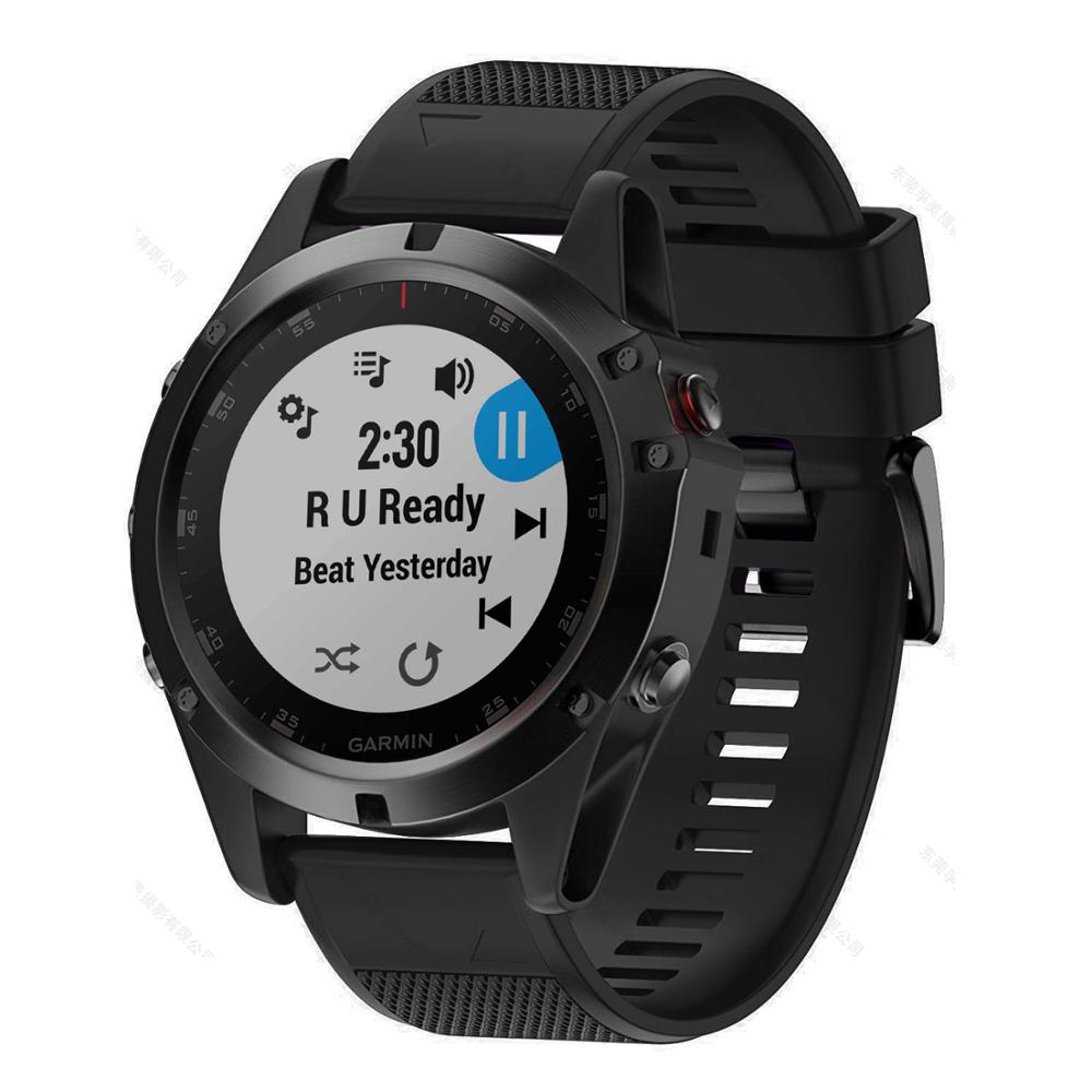 Ремешок для умных часов Garmin Fenix ​​6 6S 6X 5X 5 5S 3 3HR Forerunner 935 945, быстросъемный силиконовый браслет