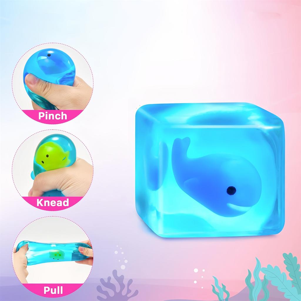 Мягкие игрушки в форме морских животных, подходят для детей и взрослых в качестве успокаивающих сенсорных игрушек, отправляются случайными видами.